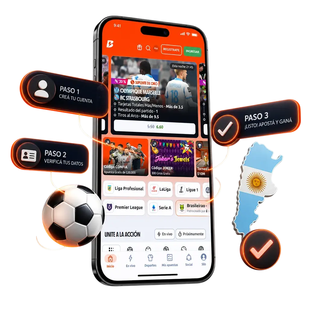 Guía paso a paso para registrarte y apostar al fútbol en Betano desde Argentina, desde el registro hasta confirmar la apuesta.