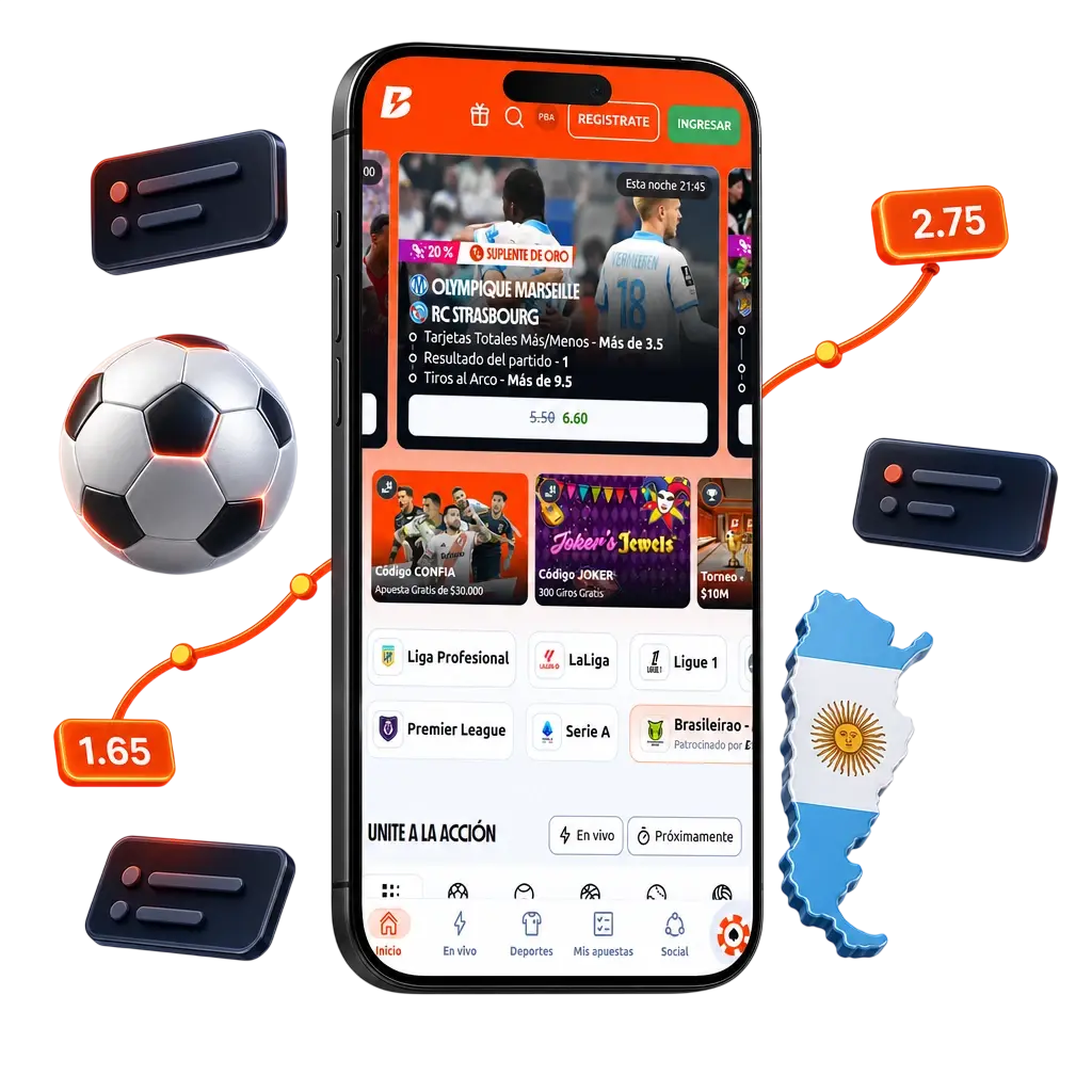 Cómo hacer una apuesta en la app móvil de Betano: elegí el evento, la cuota, el monto y confirmá el cupón.
