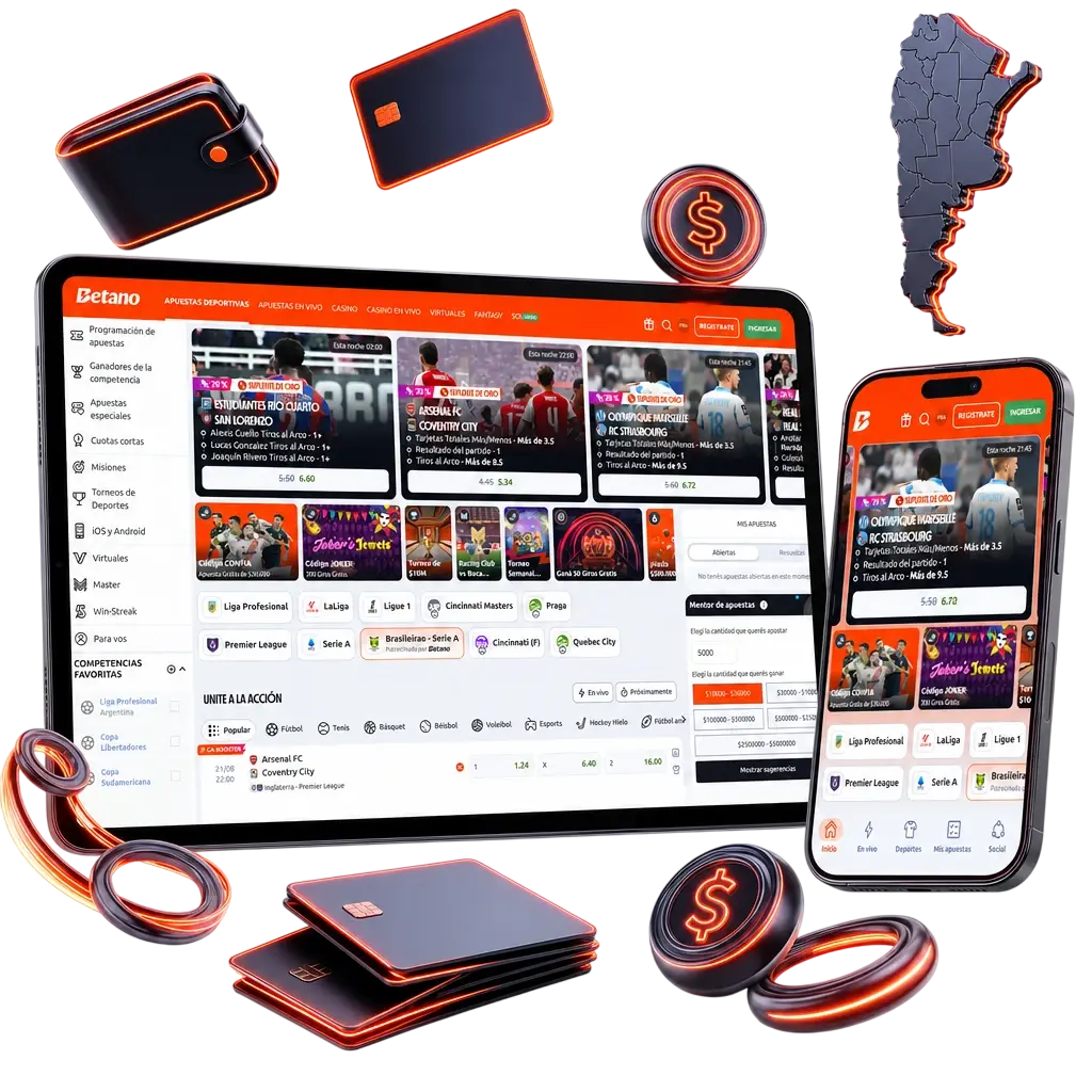 Métodos de depósito y retiro en Betano: Mercado Pago, transferencia, DEBIN, tarjetas, Pago24, Cobro Express, RapiPago y Apple Pay.